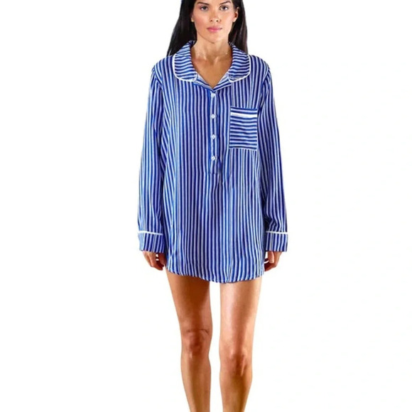 Revolve Plush Striped Sleep Dress - Picture 2 of 4